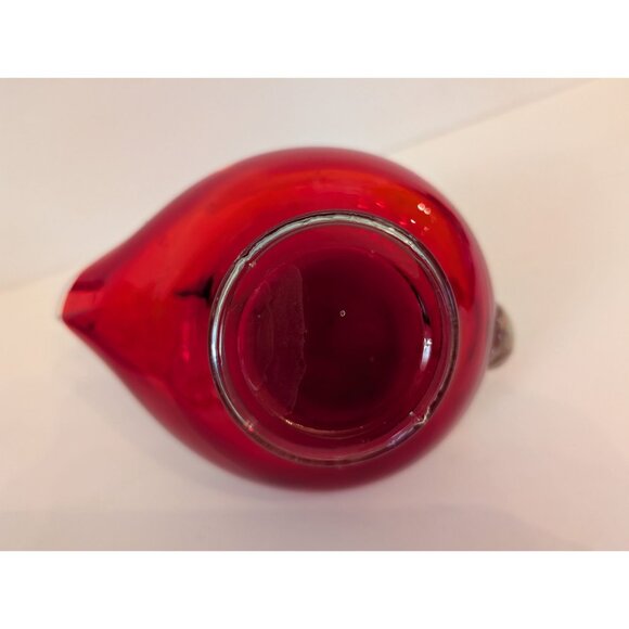 Murano-Style Red & Clear Glass Swan Bowl Sculpture 6" Tall Decorative Collectibl - Picture 5 of 7